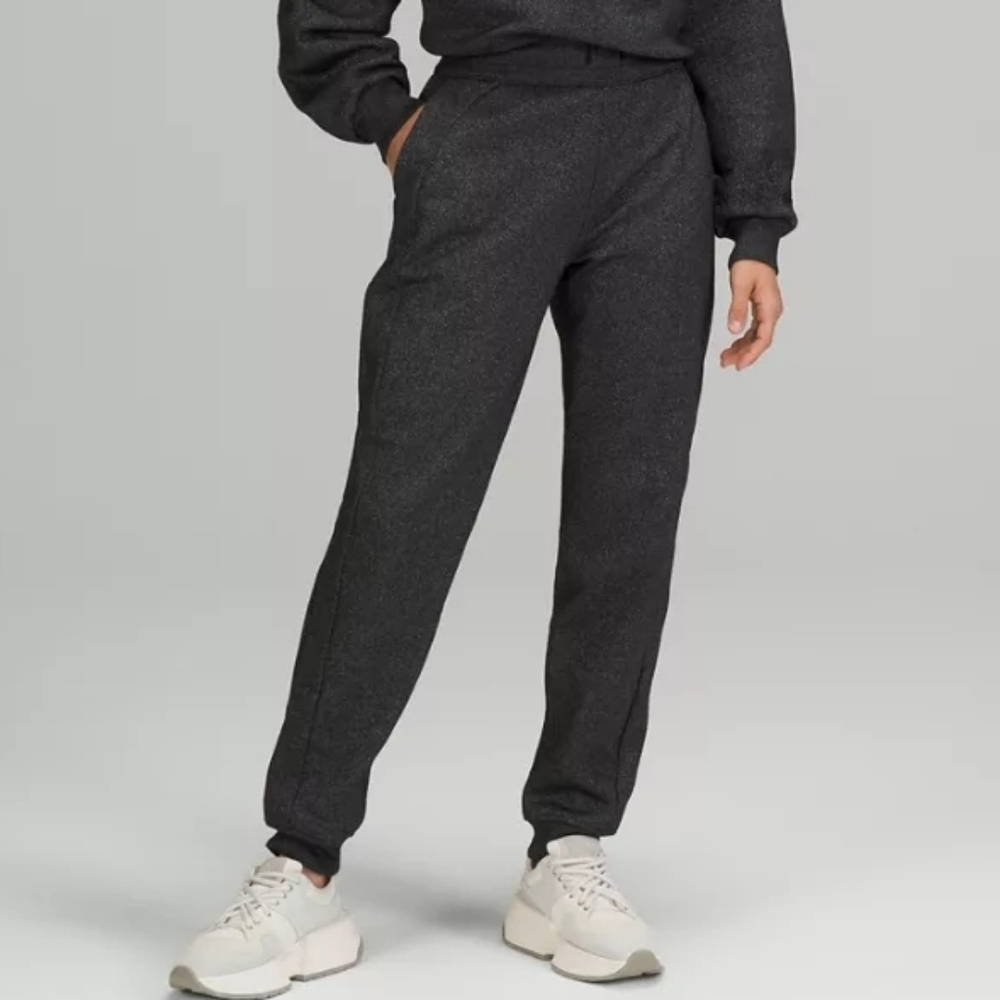 Lululemon Black Sparkle Scuba High-Rise Jogger 6